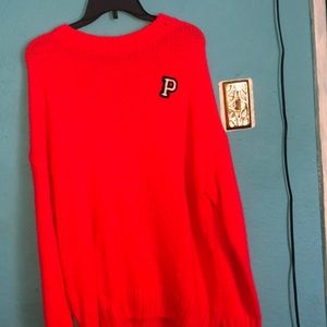 Hot pink long pink sweater
